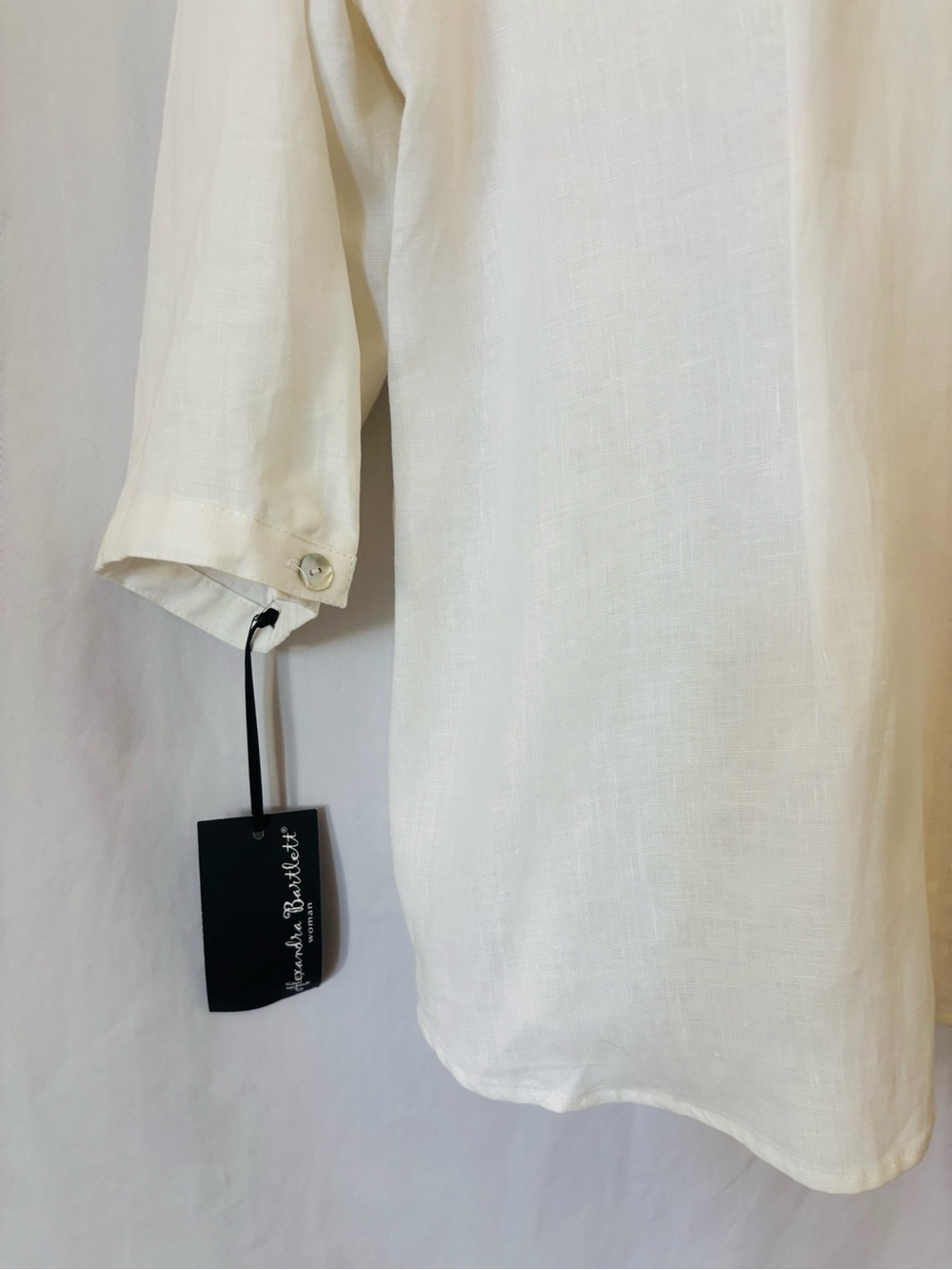 Alexandra Bartlett NWT Linen Embroidered Button Shirt 1X - Picture 7 of 8